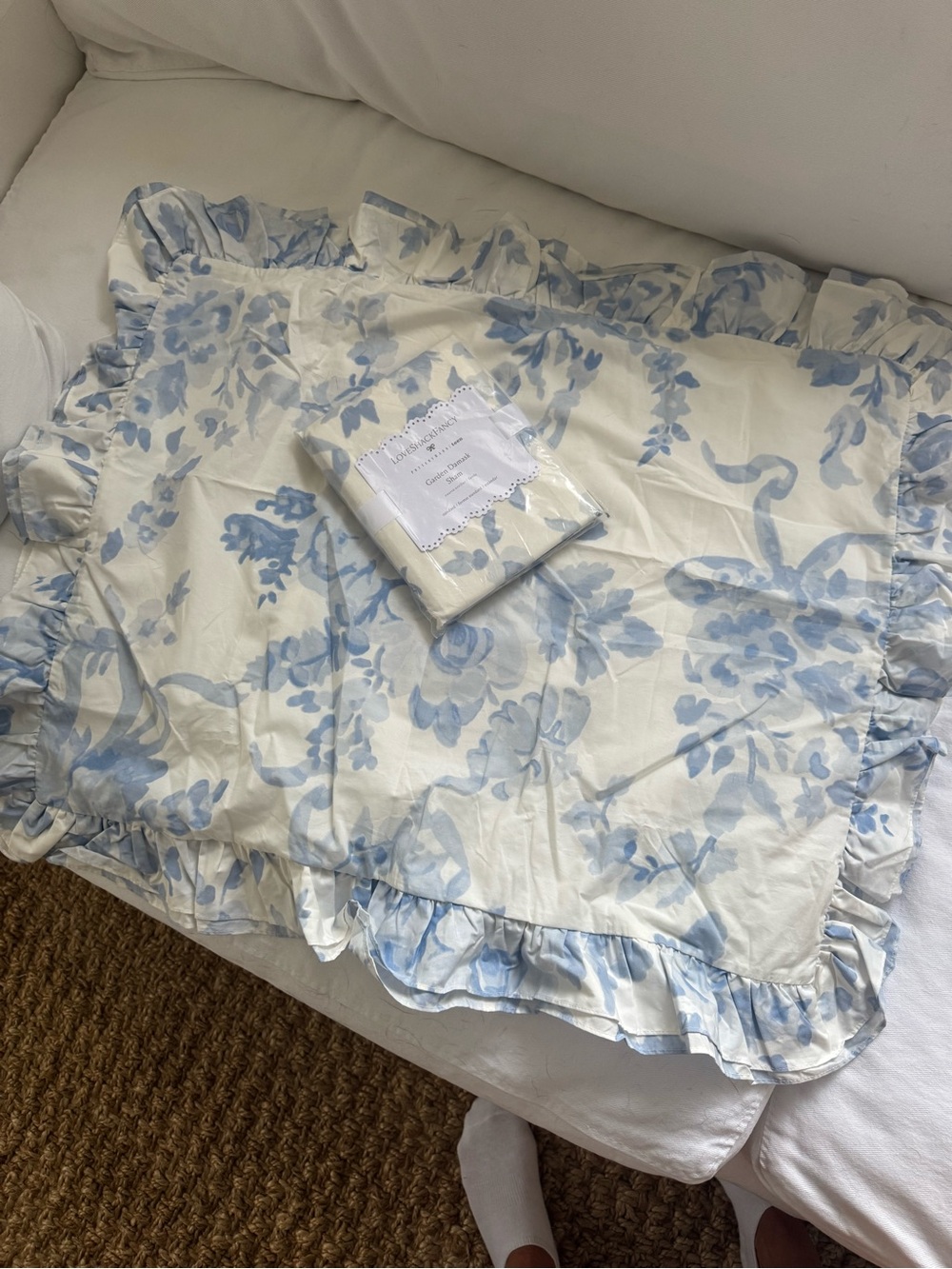LOVE SHACKFANCY  (2) Ruffled Floral standard pillow shams